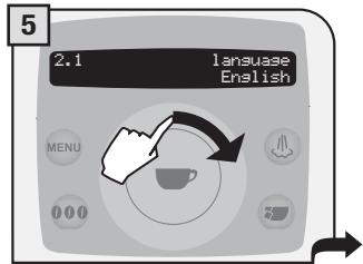 SAECO TALEA RING PLUS - SETTING THE LANGUAGE - 5