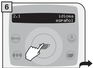 SAECO TALEA RING PLUS - CONFIGURAR EL IDIOMA - 6