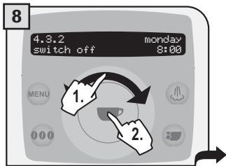 SAECO TALEA RING PLUS - "MONDAY" TIMER SETTING - 8