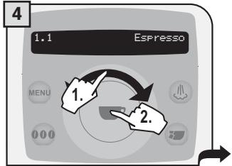 SAECO TALEA RING PLUS - 2.PROGRAMMIERUNGÜBERDAS MENU“GETRÄNKEEINSTELLUNGEN - 3