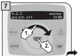SAECO TALEA RING PLUS - "MONDAY" TIMER SETTING - 7