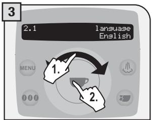 SAECO TALEA RING PLUS - "LANGUAGE" MENU - 3
