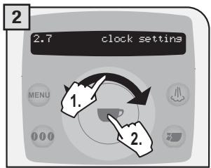 SAECO TALEA RING PLUS - "CLOCK SETTING" MENU - 2