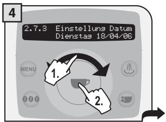 SAECO TALEA RING PLUS - Einstellen des Datum - 4