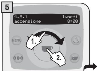 SAECO TALEA RING PLUS - IMPOSTAZIONE TIMER «LUNEDI» - 5