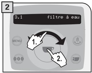 SAECO TALEA RING PLUS - MENU « FILTRE À EAU » - 2