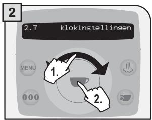SAECO TALEA RING PLUS - MENU “KLOKINSTELLINGEN” - 2