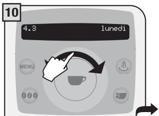 SAECO TALEA RING PLUS - IMPOSTAZIONE TIMER «LUNEDI» - 10
