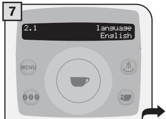 SAECO TALEA RING PLUS - SETTING THE LANGUAGE - 7