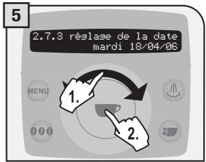 SAECO TALEA RING PLUS - Réglage de la date - 5