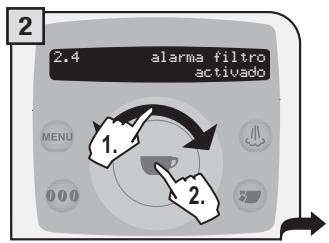 SAECO TALEA RING PLUS - MENÜ “ALARMA FILTRO” - 2