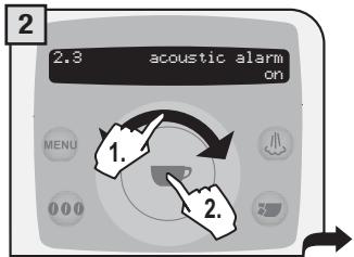 SAECO TALEA RING PLUS - "ACOUSTIC ALARM" MENU - 2
