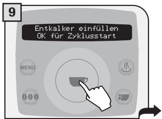 SAECO TALEA RING PLUS - DER VORGANG MUSS VON EINER PERSON ÜBERWacht WERDEN. ACHTUNG! AUF KEINEN FALL ESSIG ALS ENTKALKER VERWenden. - 9