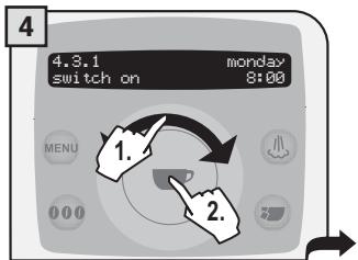 SAECO TALEA RING PLUS - "MONDAY" TIMER SETTING - 4