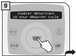 SAECO TALEA RING PLUS - PENDANT CETTE OPÉRATION, LA PRÉSENCE D'UNE PERSONNE EST NÉCESSAIRE. ATTENTION! NE JAMAIS UTILISER DE VINAIGRE POUR DÉTARTRER LA MACHINE. - 9