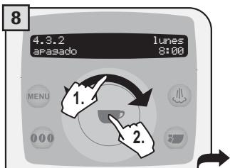 SAECO TALEA RING PLUS - CONFIGURACION TEMPORIZADOR «LUNES» - 8