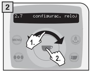 SAECO TALEA RING PLUS - MENÜ “CONFIGURACION RELOJ” - 2
