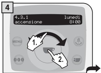 SAECO TALEA RING PLUS - IMPOSTAZIONE TIMER «LUNEDI» - 4