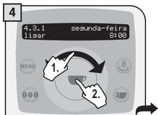 SAECO TALEA RING PLUS - PROGRAMAÇAO TEMPORIZADOR «SEGUNDA-FEIRA» - 4