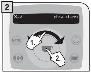 SAECO TALEA RING PLUS - "DESCALING" MENU - 2