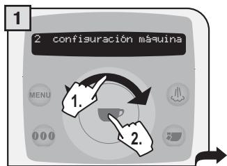 SAECO TALEA RING PLUS - MENÜ “CONFIGURACION RELOJ” - 1