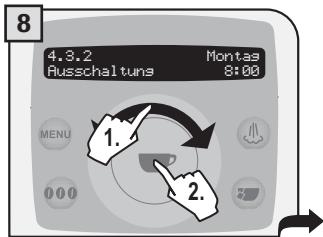 SAECO TALEA RING PLUS - EINSTELLUNG TIMER «MONTAG» - 8