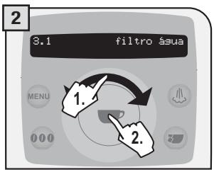 SAECO TALEA RING PLUS - MENU "FILTRO ÁGUA" - 2