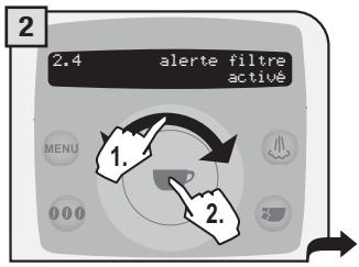 SAECO TALEA RING PLUS - MENU « ALERTE Filtre » - 2