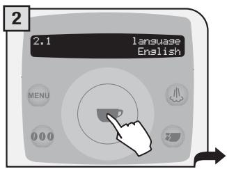 SAECO TALEA RING PLUS - "LANGUAGE" MENU - 2