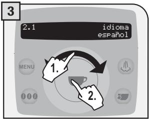 SAECO TALEA RING PLUS - MENÜ "IDIOMA" - 3