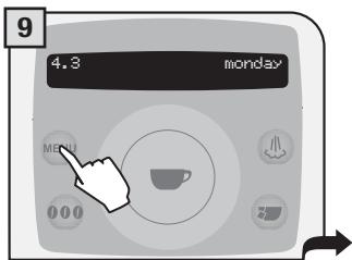 SAECO TALEA RING PLUS - "MONDAY" TIMER SETTING - 9