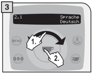 SAECO TALEA RING PLUS - MENÜ „SPRACHE" - 3