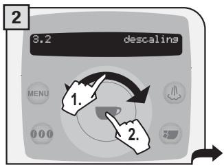 SAECO TALEA RING PLUS - A PERSON MUST BE PRESENT DURING THE OPERATION. WARNING! NEVER USE VINEGAR AS A DESCALER. - 2