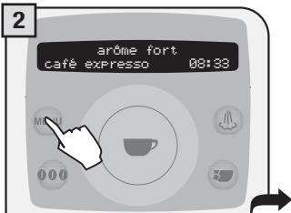 SAECO TALEA RING PLUS - 2.PROGRAMMATION A PARTIR DU MENU « RÉGLAGE DES BOISSONS » - 3