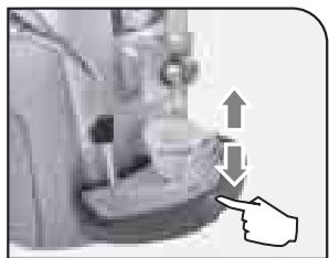 SAECO TALEA RING PLUS - AJUSTE DA ALTURA DA BANDEJA DE LIMPEZA - 1