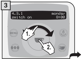 SAECO TALEA RING PLUS - "MONDAY" TIMER SETTING - 3