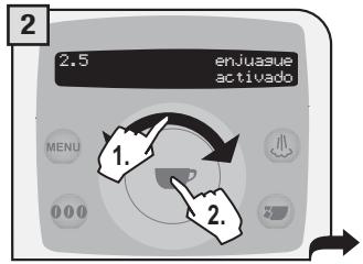 SAECO TALEA RING PLUS - MENÜ “ENJUAGUE” - 2