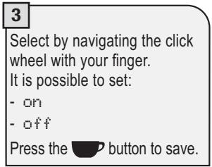 SAECO TALEA RING PLUS - "ACOUSTIC ALARM" MENU - 3