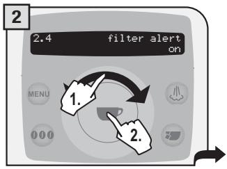 SAECO TALEA RING PLUS - "FILTER ALARM" MENU - 2