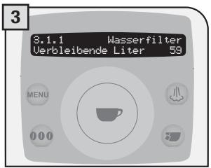 SAECO TALEA RING PLUS - Verbleibende Literanzahl - 3
