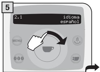 SAECO TALEA RING PLUS - CONFIGURAR EL IDIOMA - 5