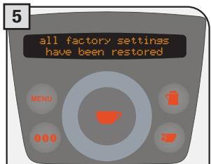 SAECO PRIMEA RING - DELETING ALL THE SETTINGS - 5