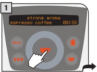 SAECO PRIMEA RING - EMPTY THE COFFEE BEAN HOPPER. - 1