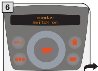 SAECO PRIMEA RING - Setting an interval for turning on the machine - 6
