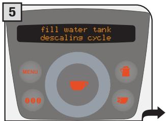 SAECO PRIMEA RING - WARNING! DESCALING MUST BE COMPLETED WITHIN 24 HOURS FROM ITS INTERRUPTION. - 7