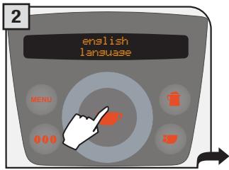 SAECO PRIMEA RING - SETTING THE LANGUAGE - 2