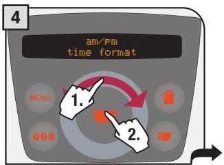 SAECO PRIMEA RING - Time format - 4