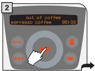 SAECO PRIMEA RING - EMPTY THE COFFEE BEAN HOPPER. - 2