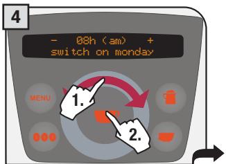 SAECO PRIMEA RING - Setting an interval for turning on the machine - 4