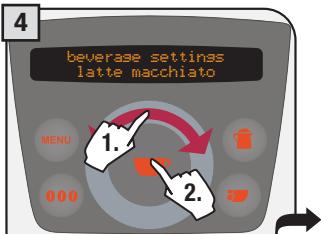 SAECO PRIMEA RING - 2.PROGRAMMING FROM THE "BEVERAGE SETTINGS" MENU - 5